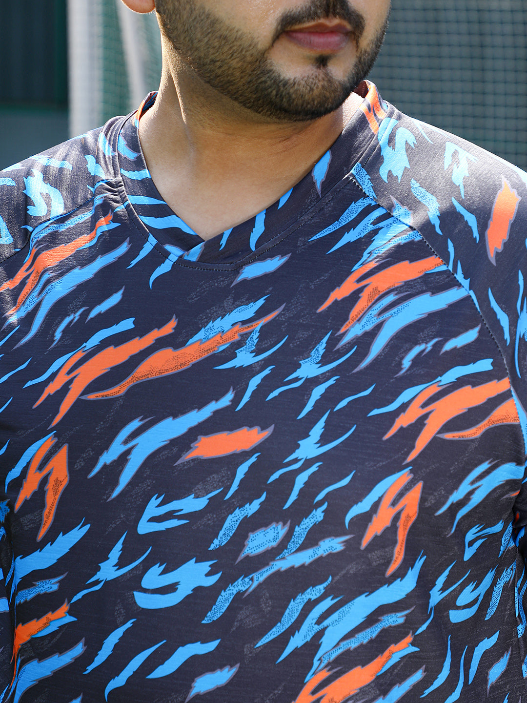 Block-Swirl Activewear T-Shirt