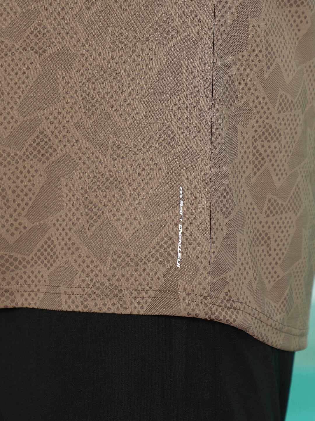 Abstract-Imprint Activewear T-Shirt