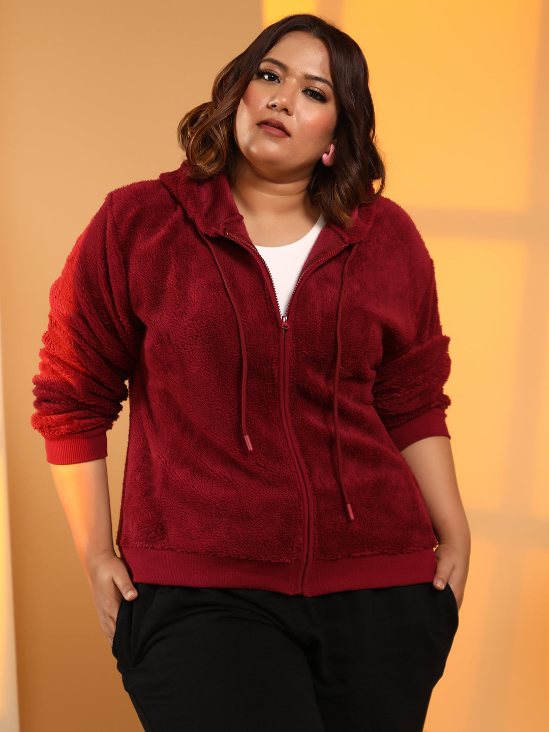 Zip-Front Fleece Hoodie
