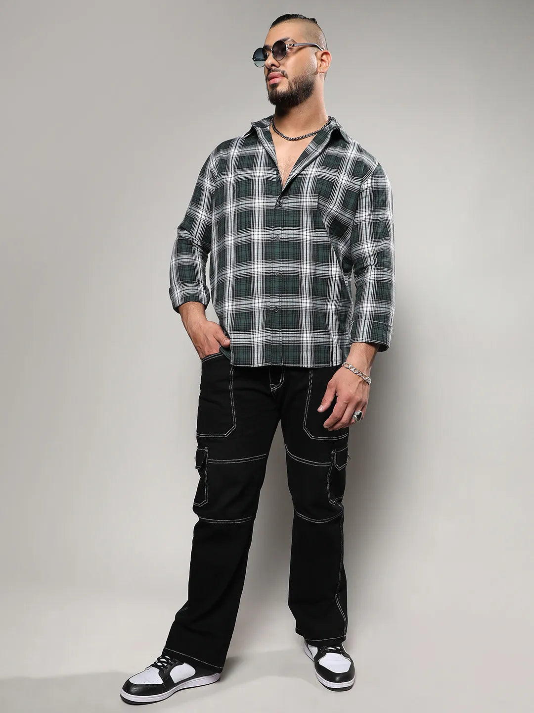 Green Checkered Casual Shirt