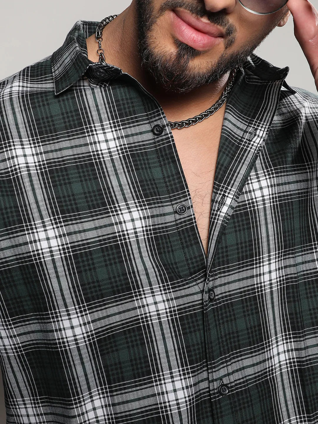 Green Checkered Casual Shirt