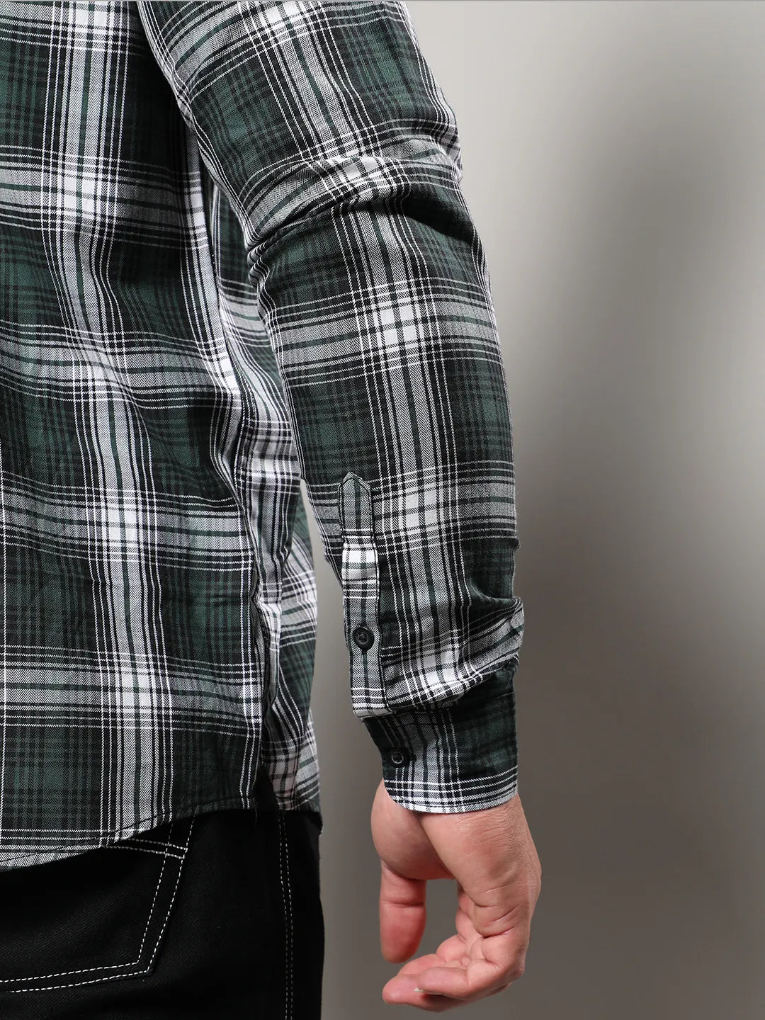 Green Checkered Casual Shirt