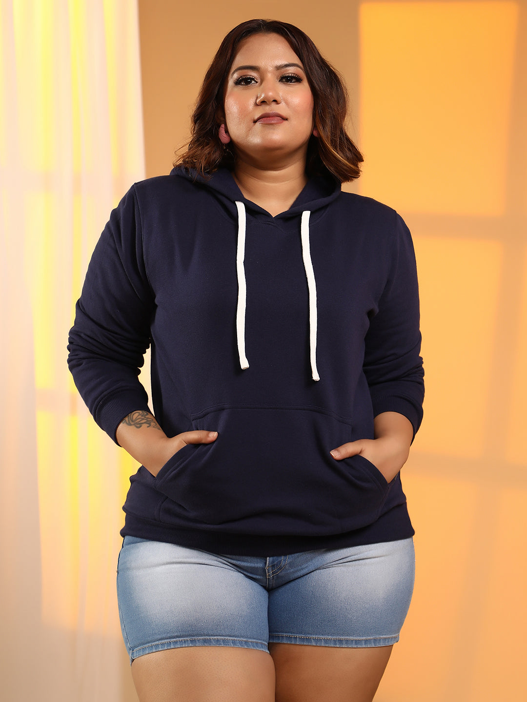 Solid Pullover Hoodie