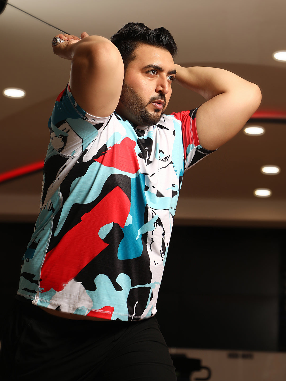Abstract Activewear T-Shirt