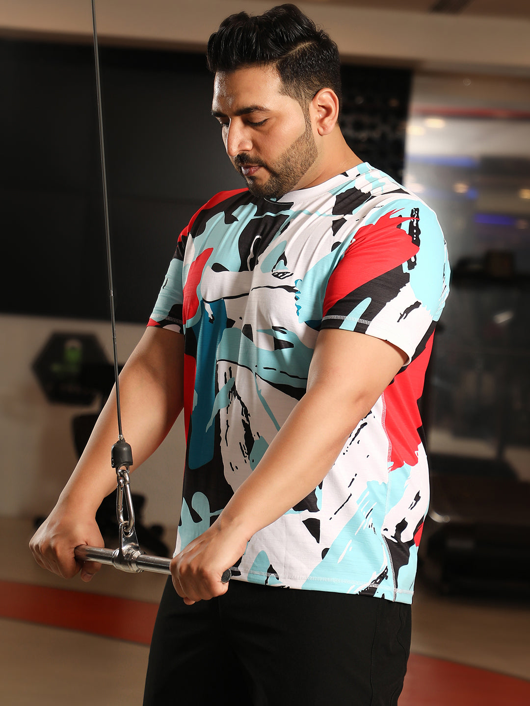 Abstract Activewear T-Shirt