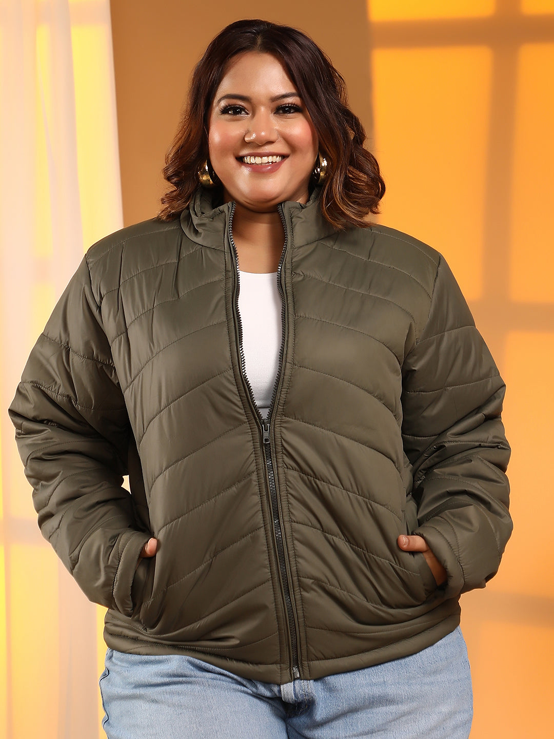 Chevron Quilted Jacket