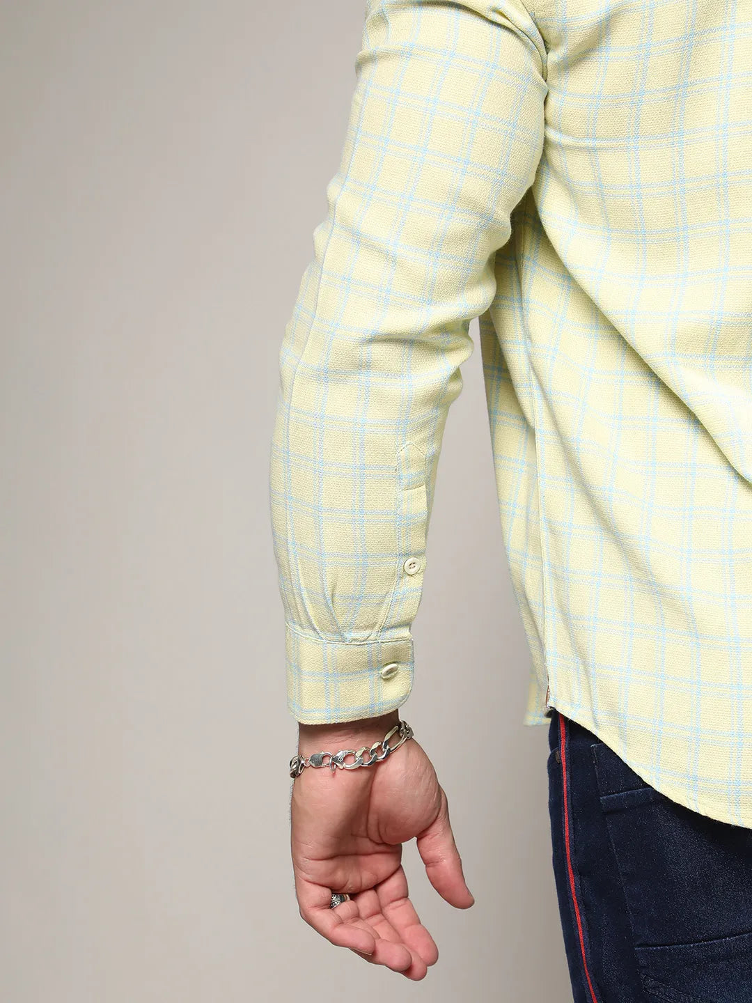 Lemon Yellow Tartan Plaid Shirt