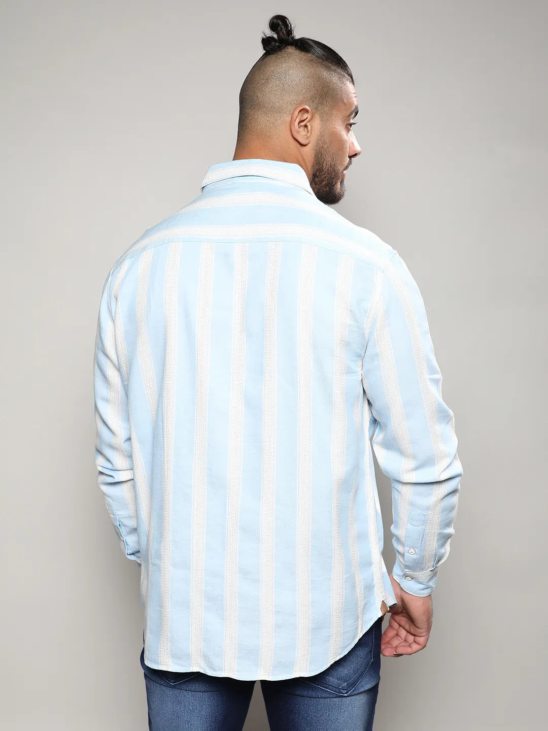 Light Blue Shadow Striped Shirt