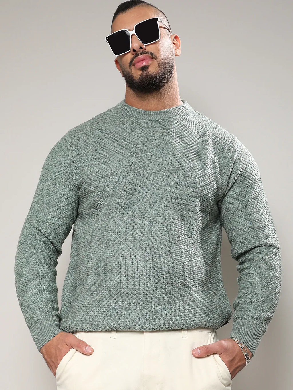 Men-Plus-Size-Olive-Green-