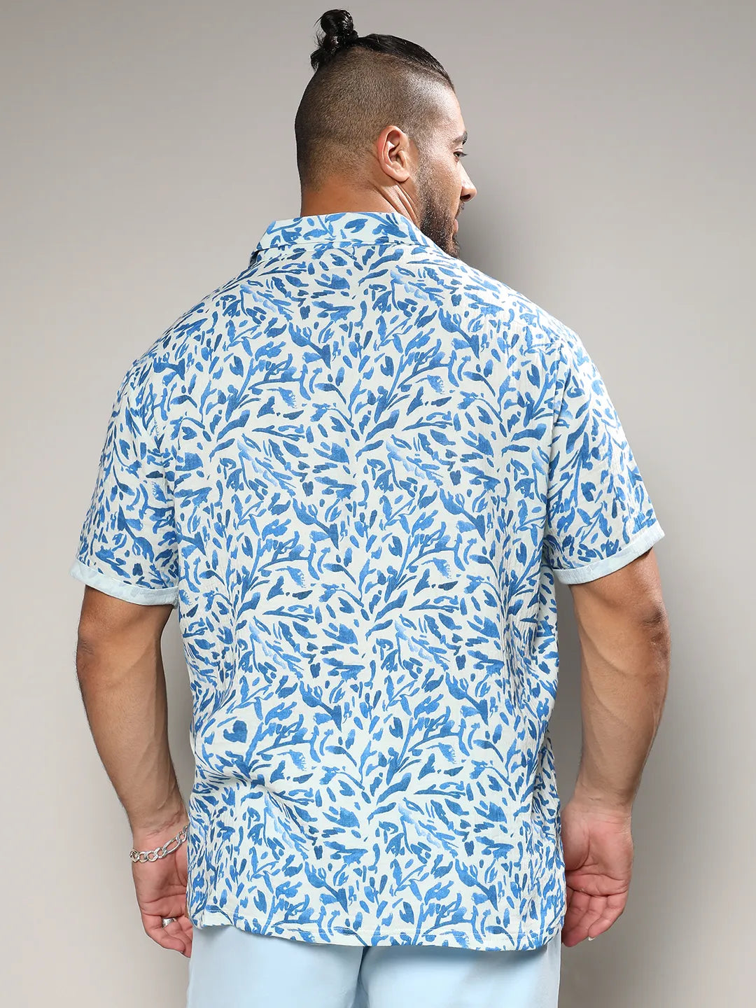 Blue Foliage Strokes Shirt