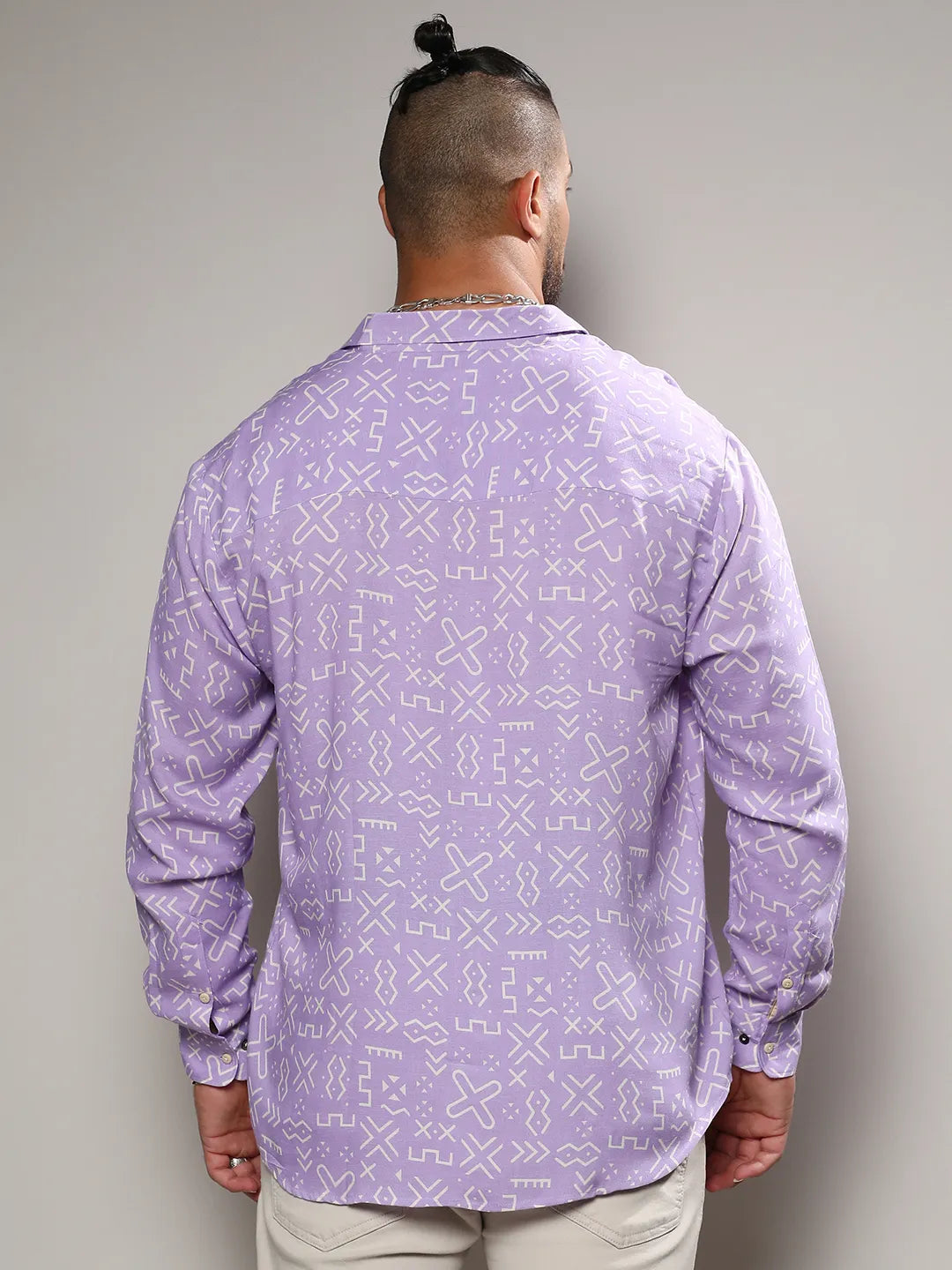 Lavender Minimal Aztec Shirt