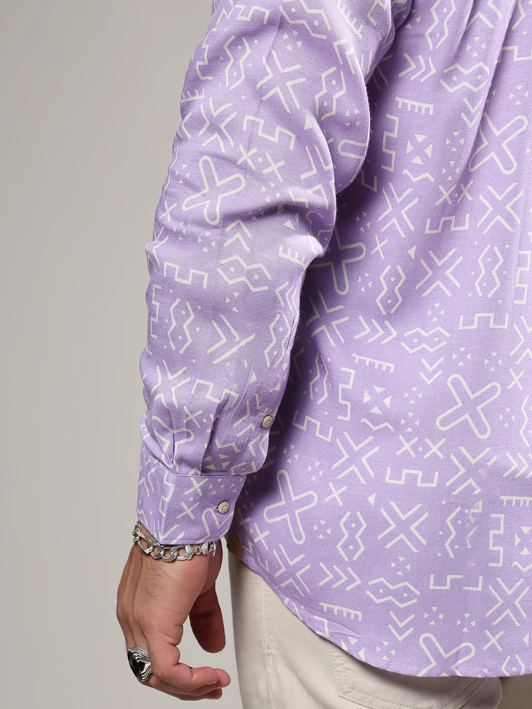 Lavender Minimal Aztec Shirt