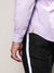 Men's Lavender Self-Design Striped Shirt