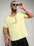 Men's Lemon Yellow See-Through Square Shirt
