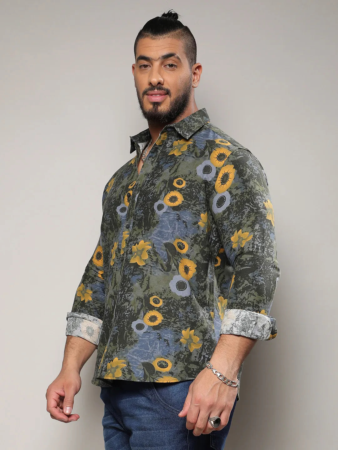 Multicolour Botanical Abstract Shirt
