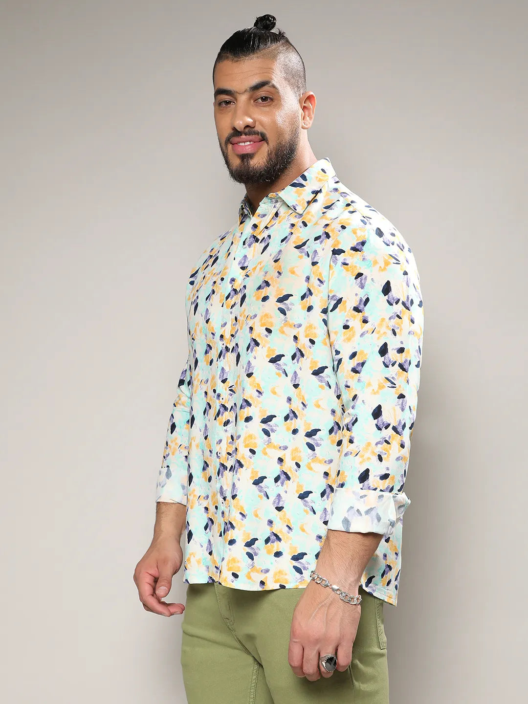 Multicolour Leaf Strokes Shirt