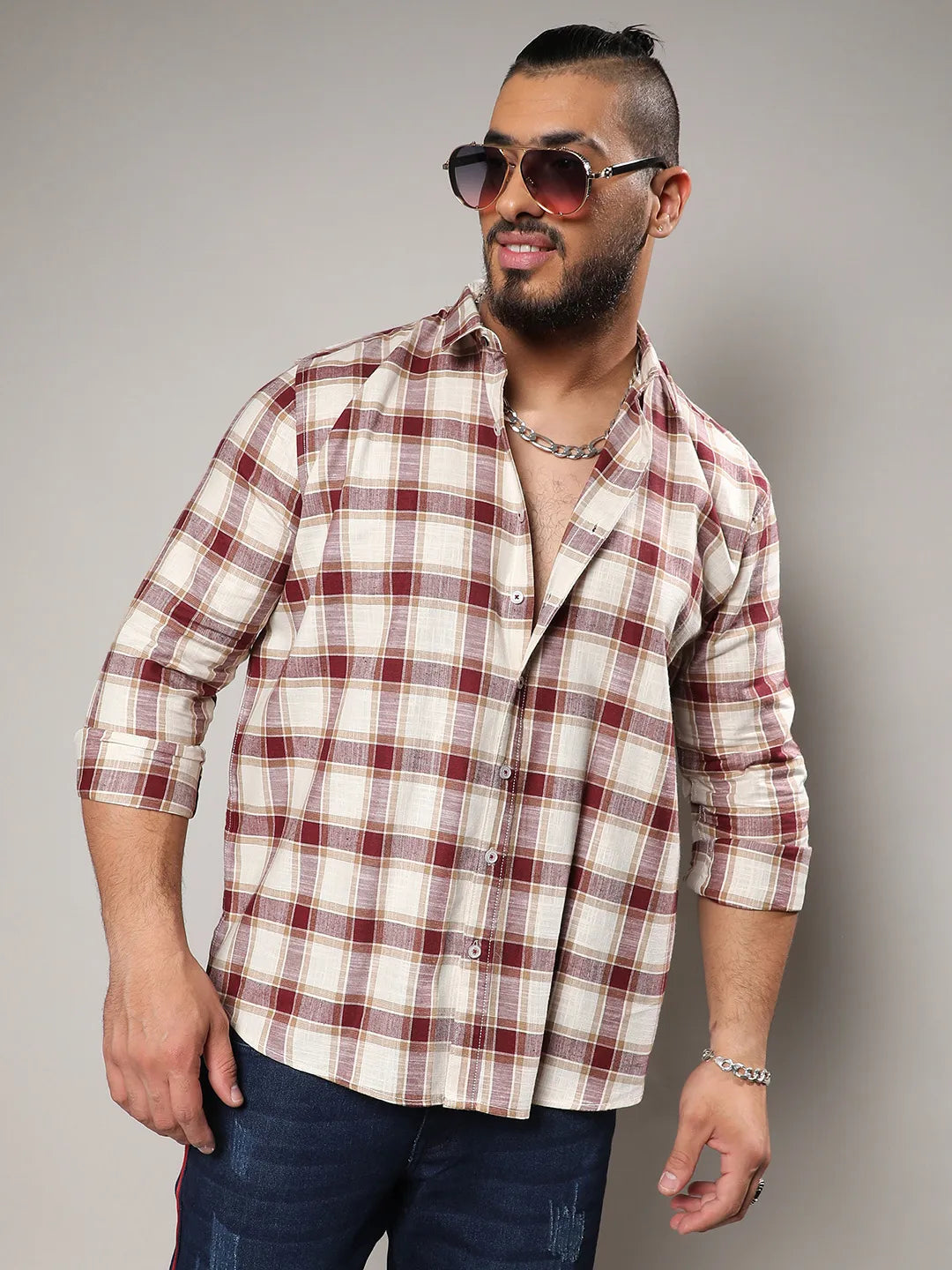 Multicolour Checkered Casual Shirt