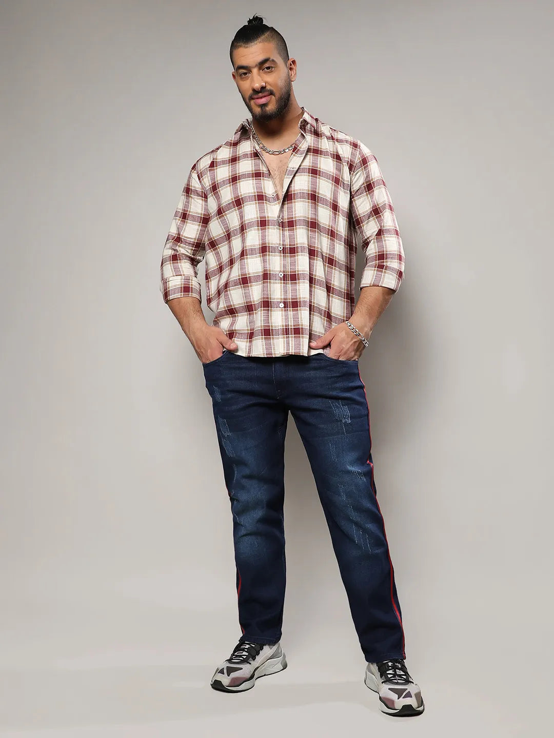 Multicolour Checkered Casual Shirt