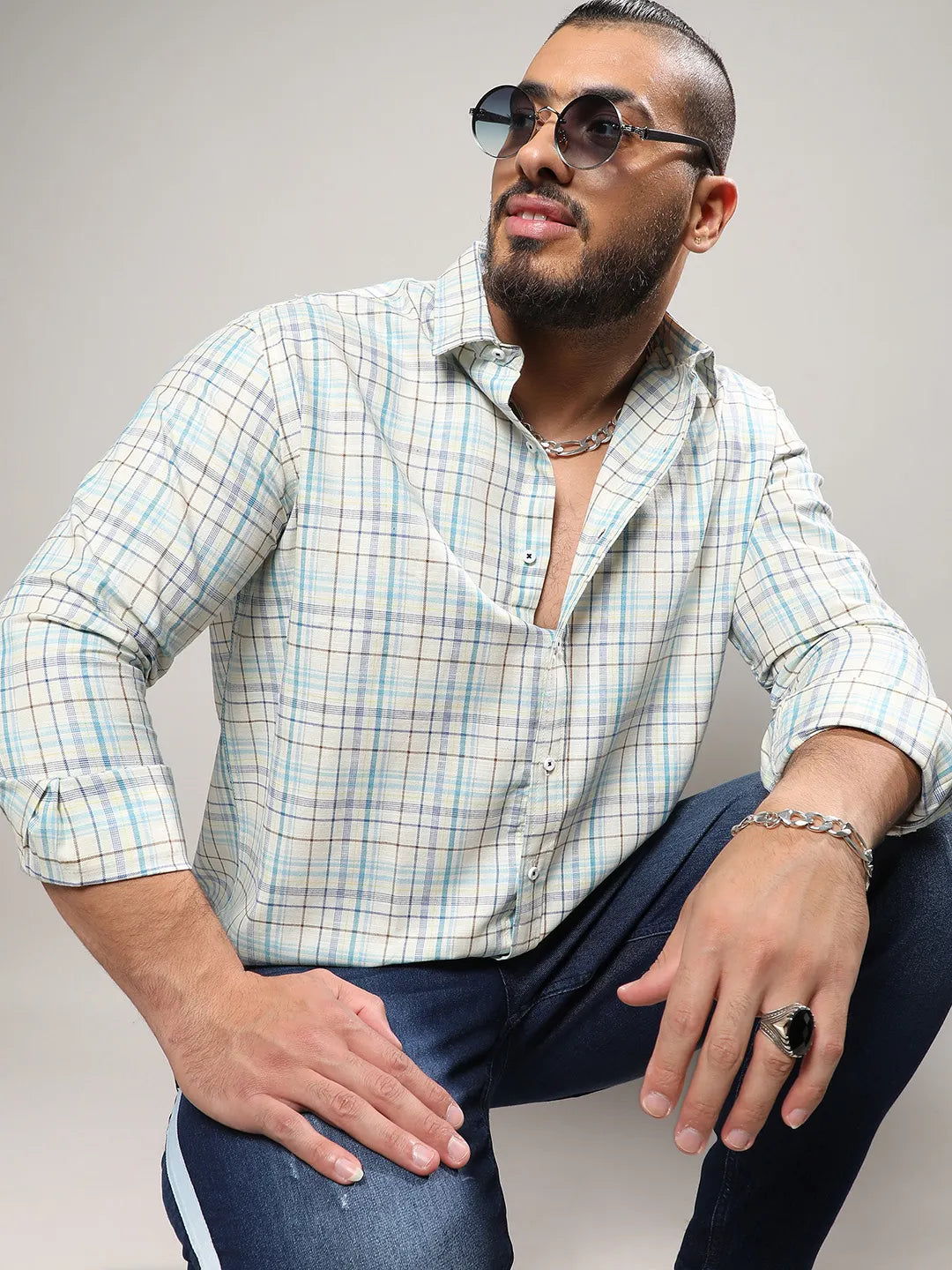 Multicolour Checkered Casual Shirt