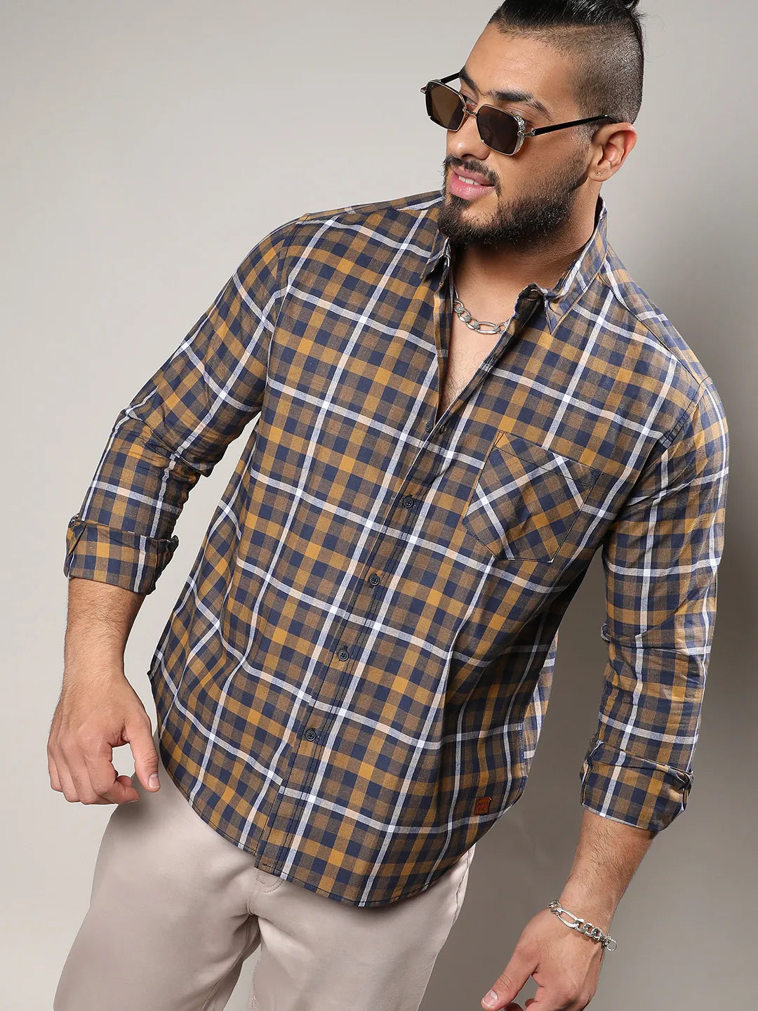 Multicolour Checkered Casual Shirt