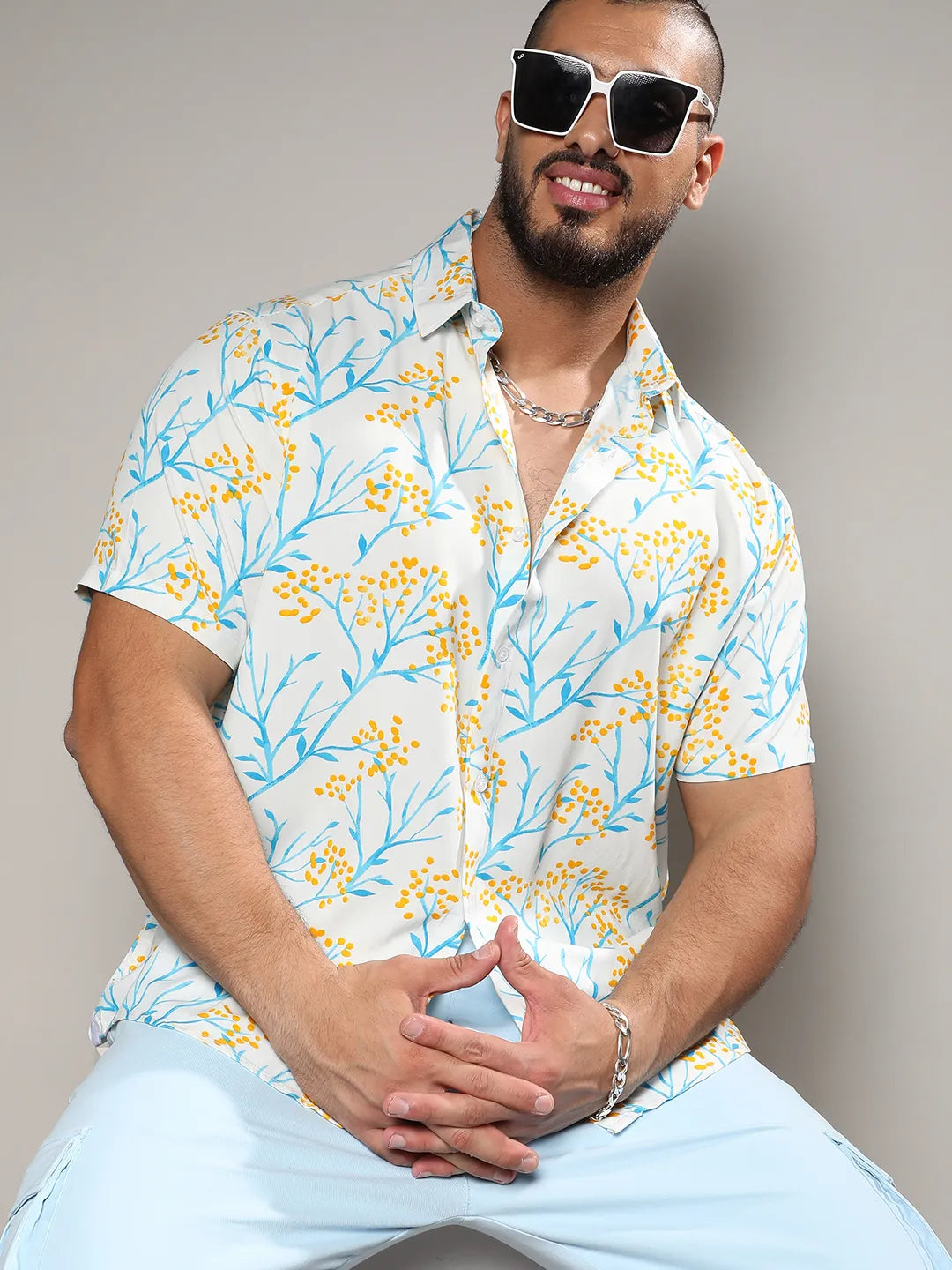 Multicolour Floral Strokes Shirt