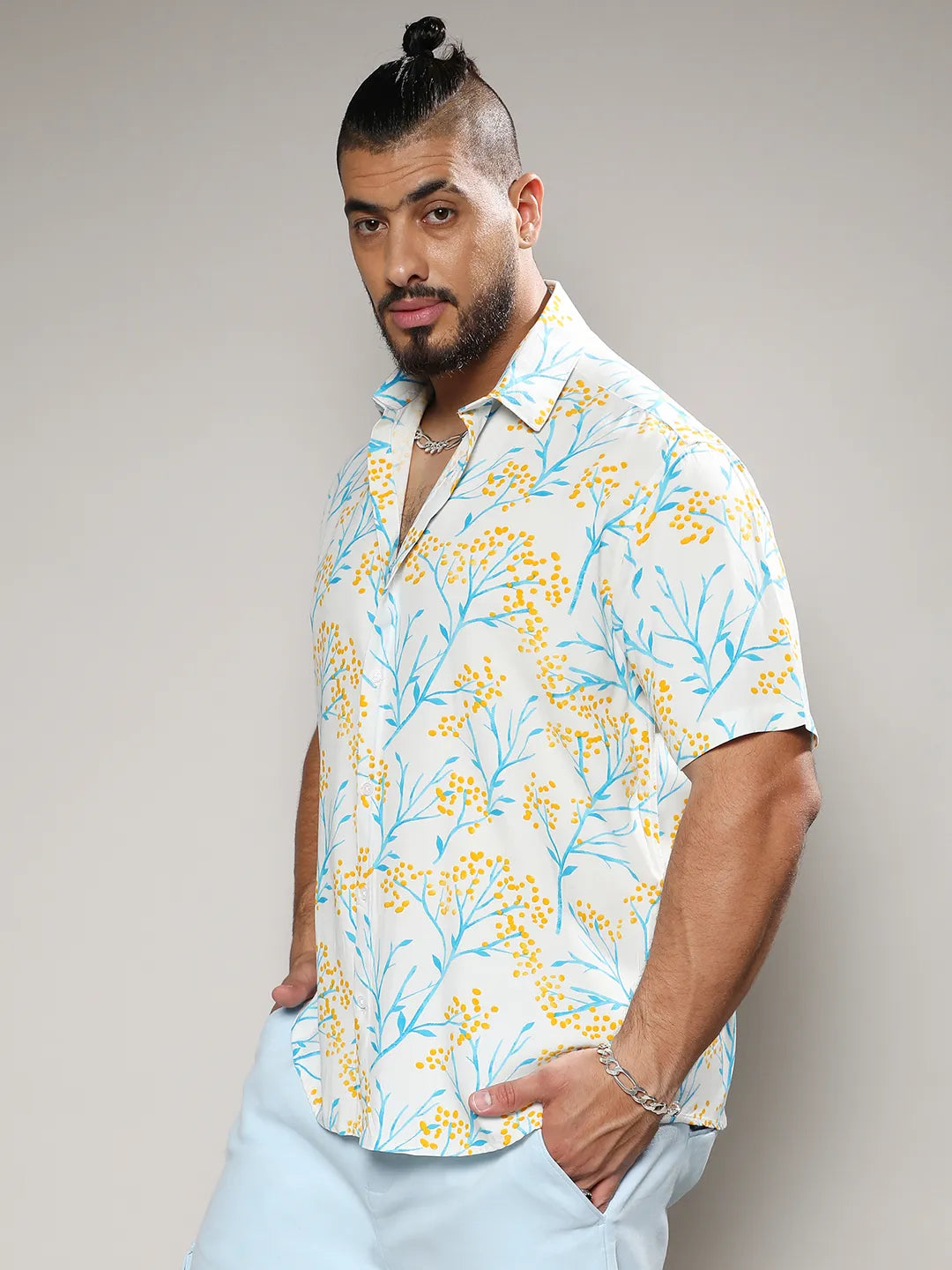 Multicolour Floral Strokes Shirt