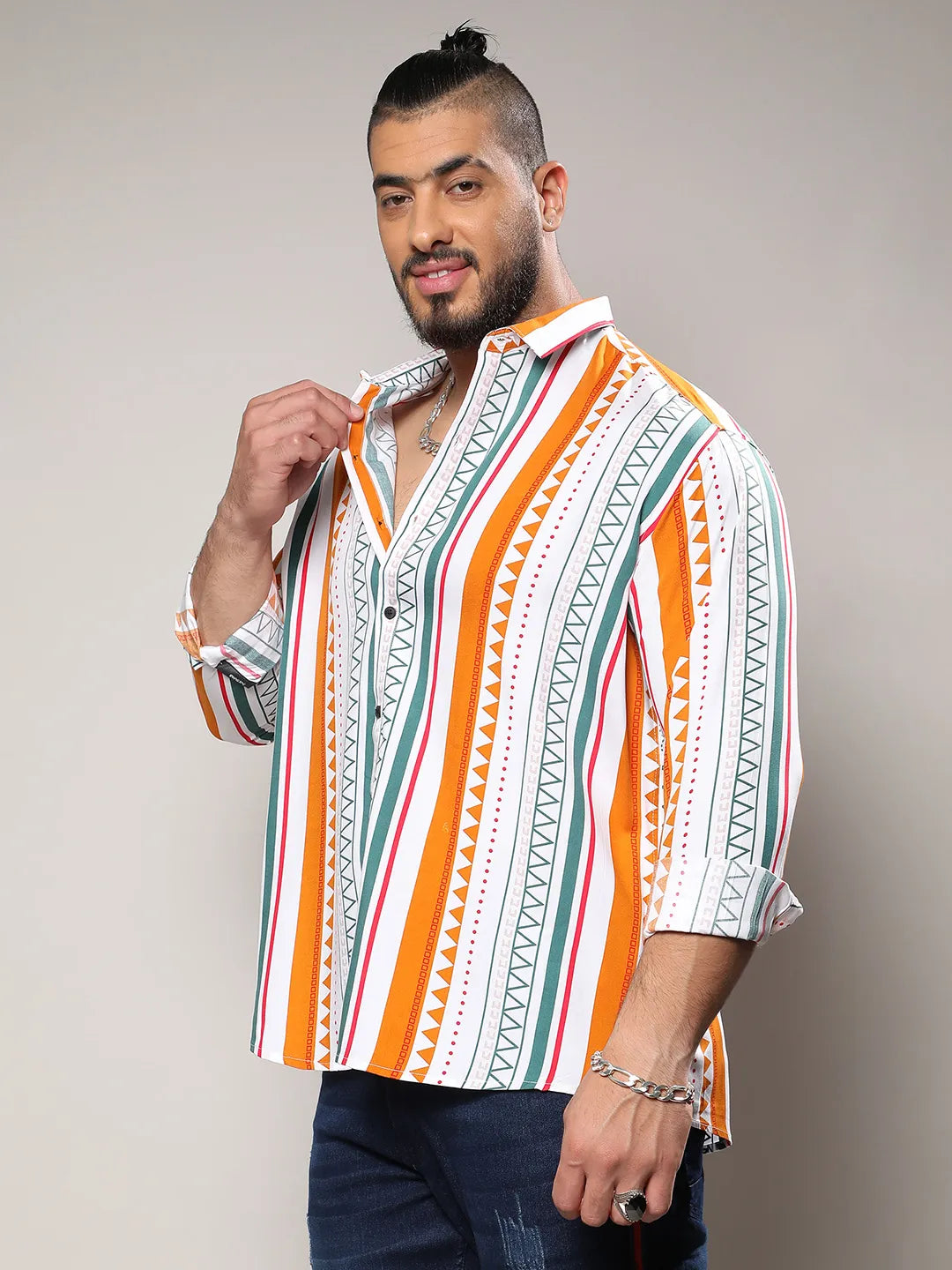 Multicolour Geometrical Print Shirt