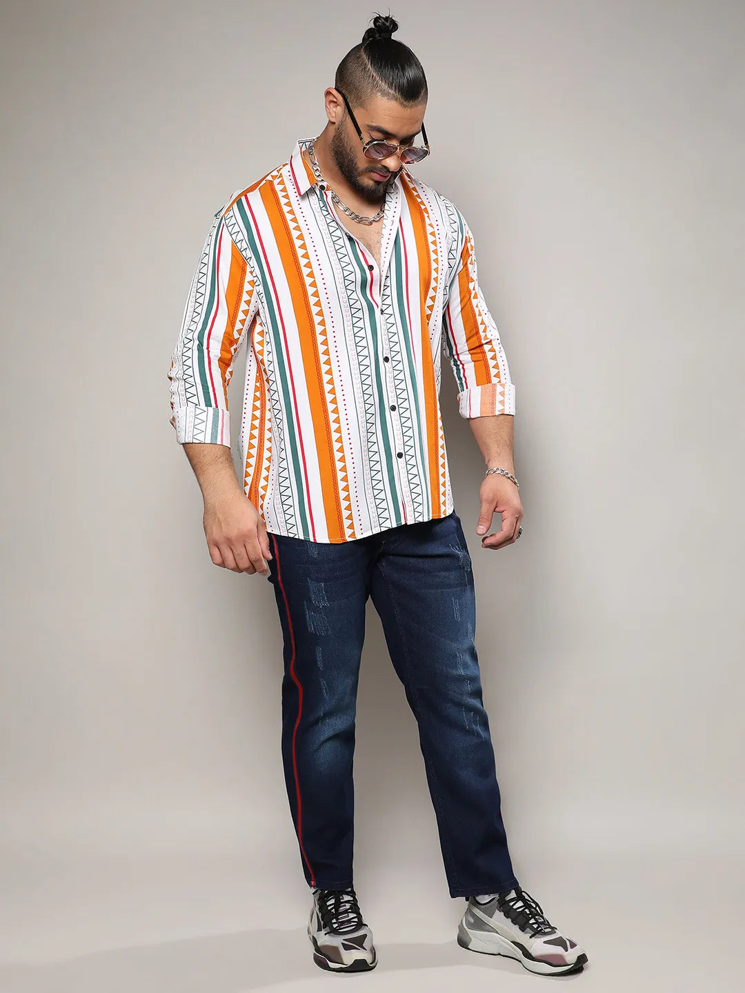 Multicolour Geometrical Print Shirt
