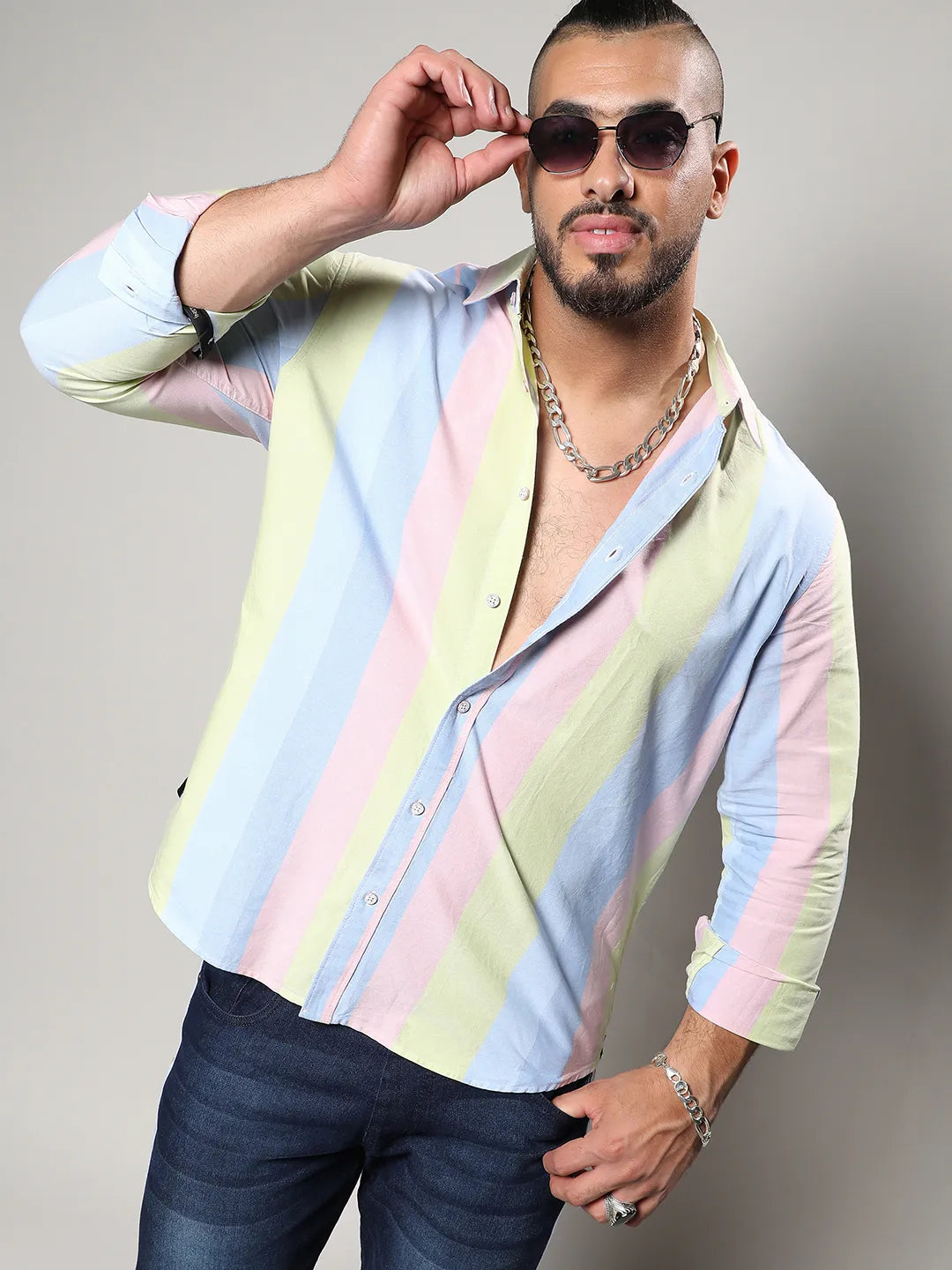 Multicolour Roman Striped Shirt