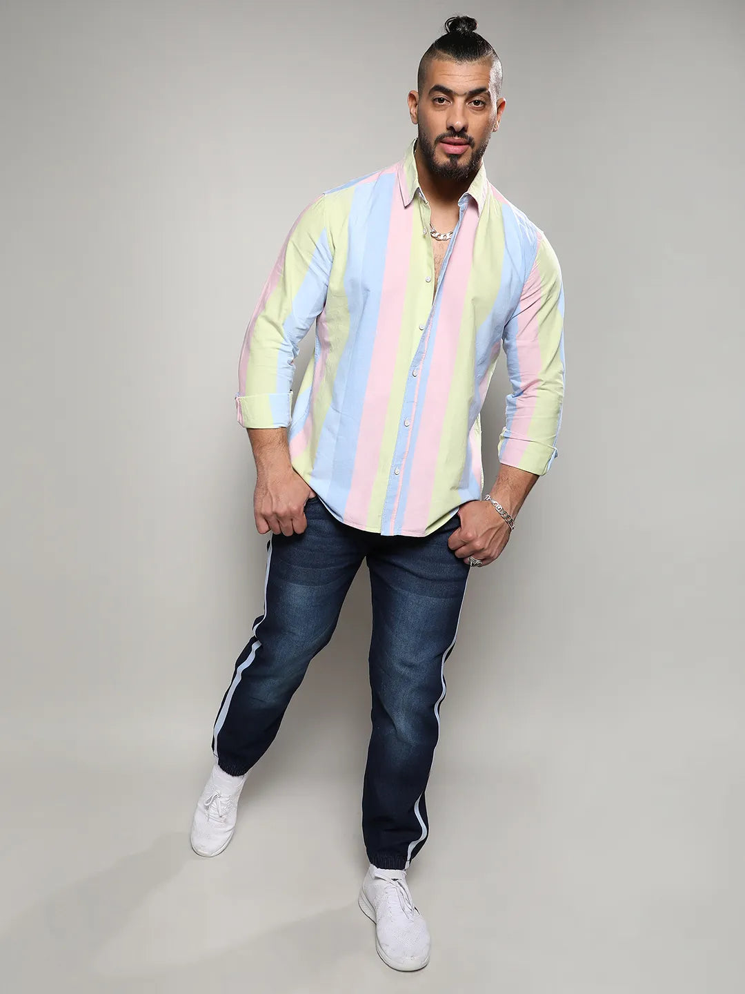 Multicolour Roman Striped Shirt