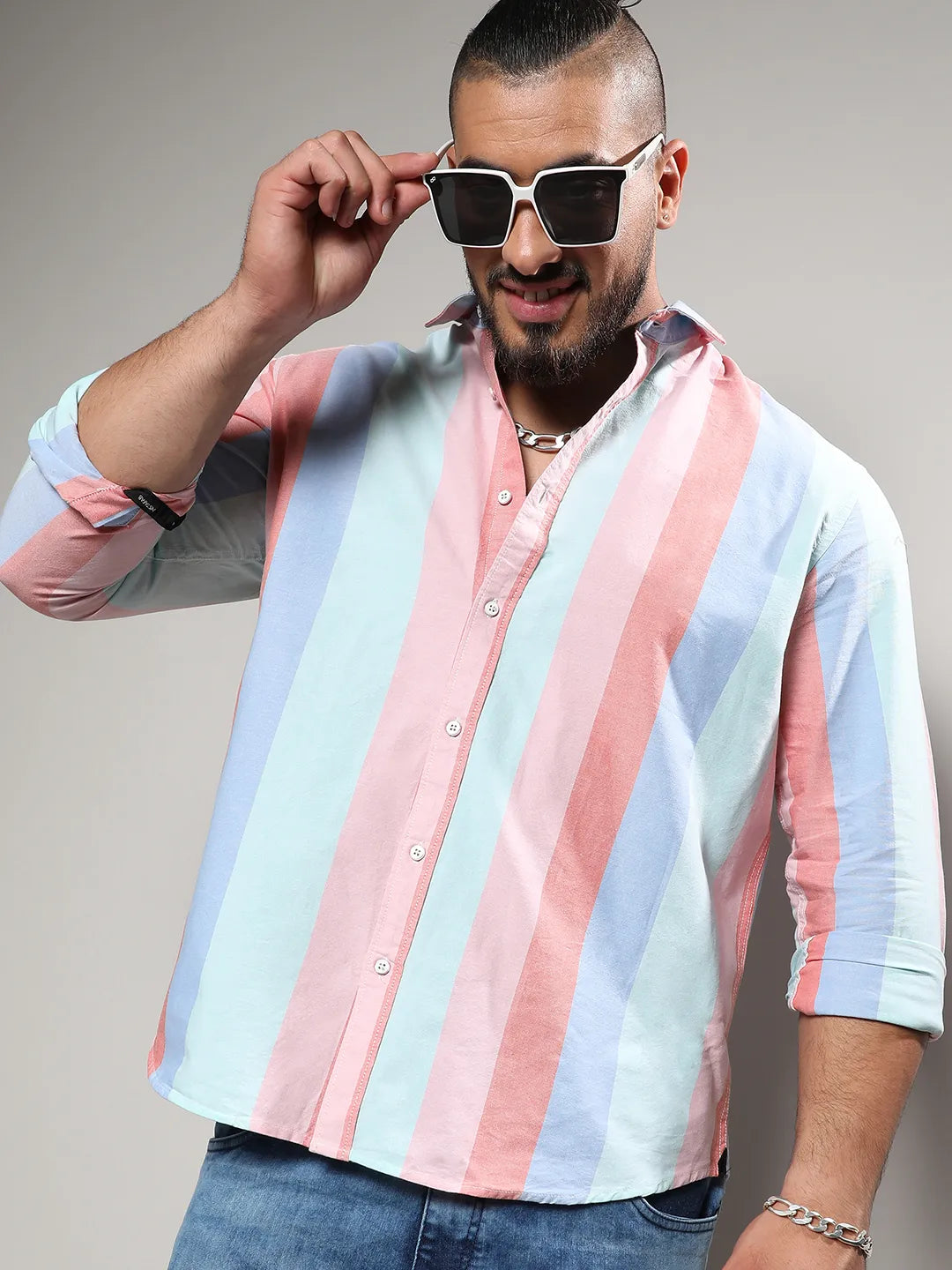 Multicolour Roman Striped Shirt