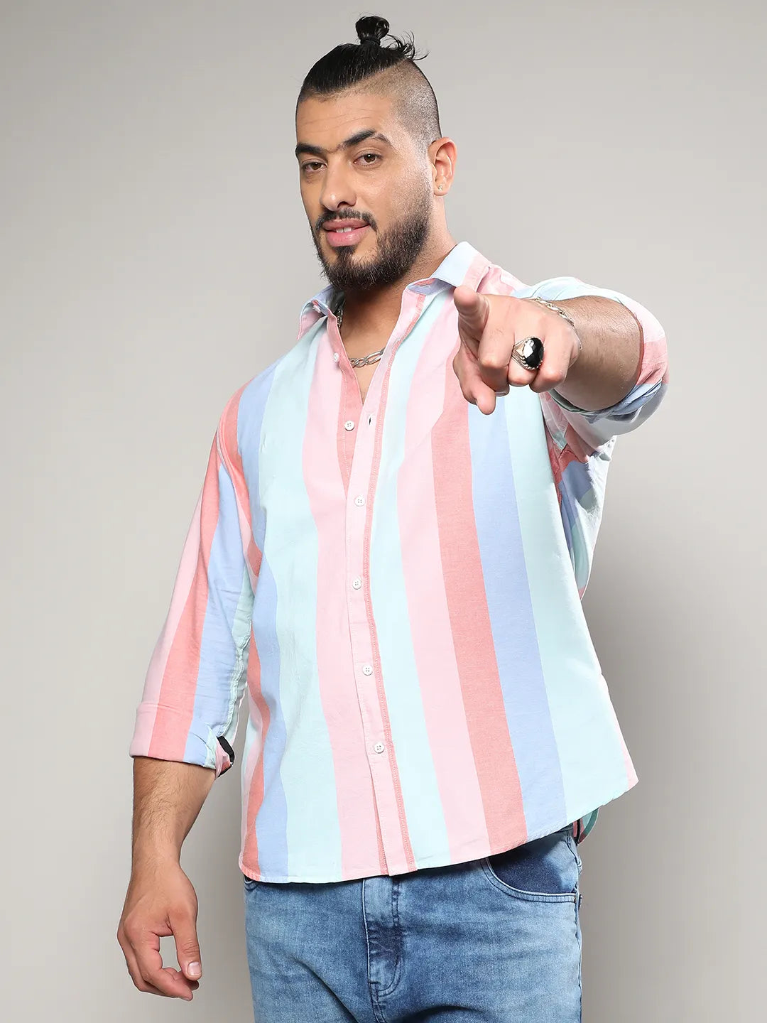 Multicolour Roman Striped Shirt