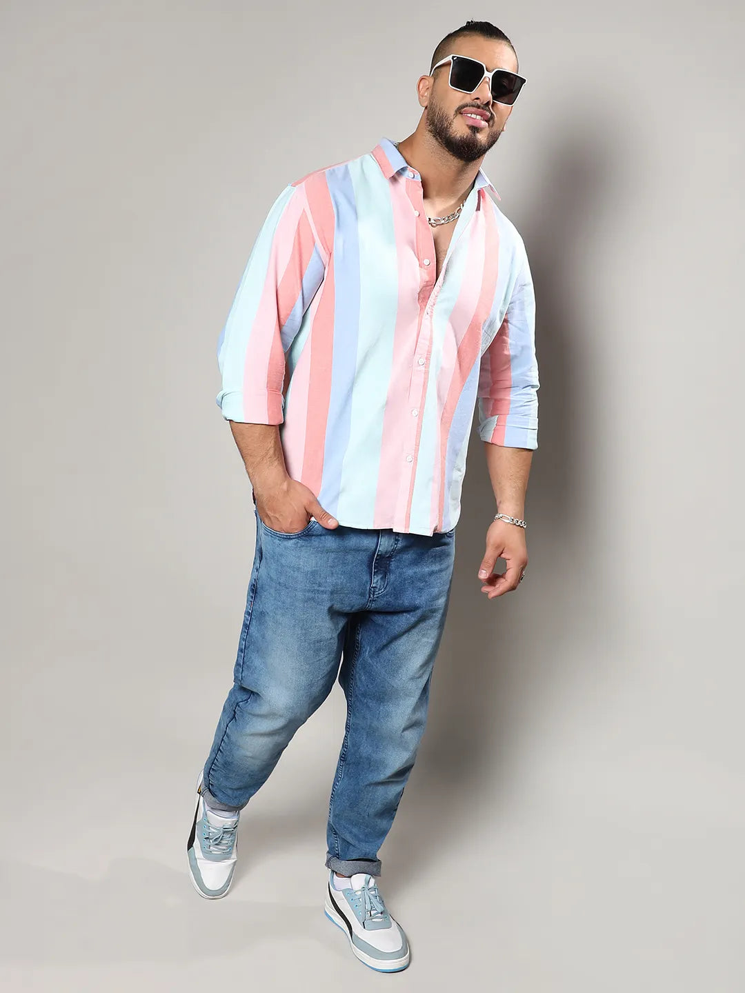 Multicolour Roman Striped Shirt