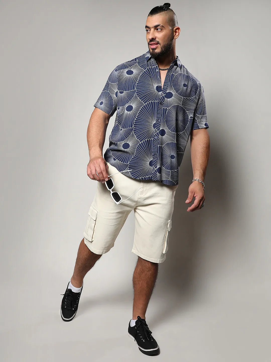 Mushroom Print Button Up Shirt