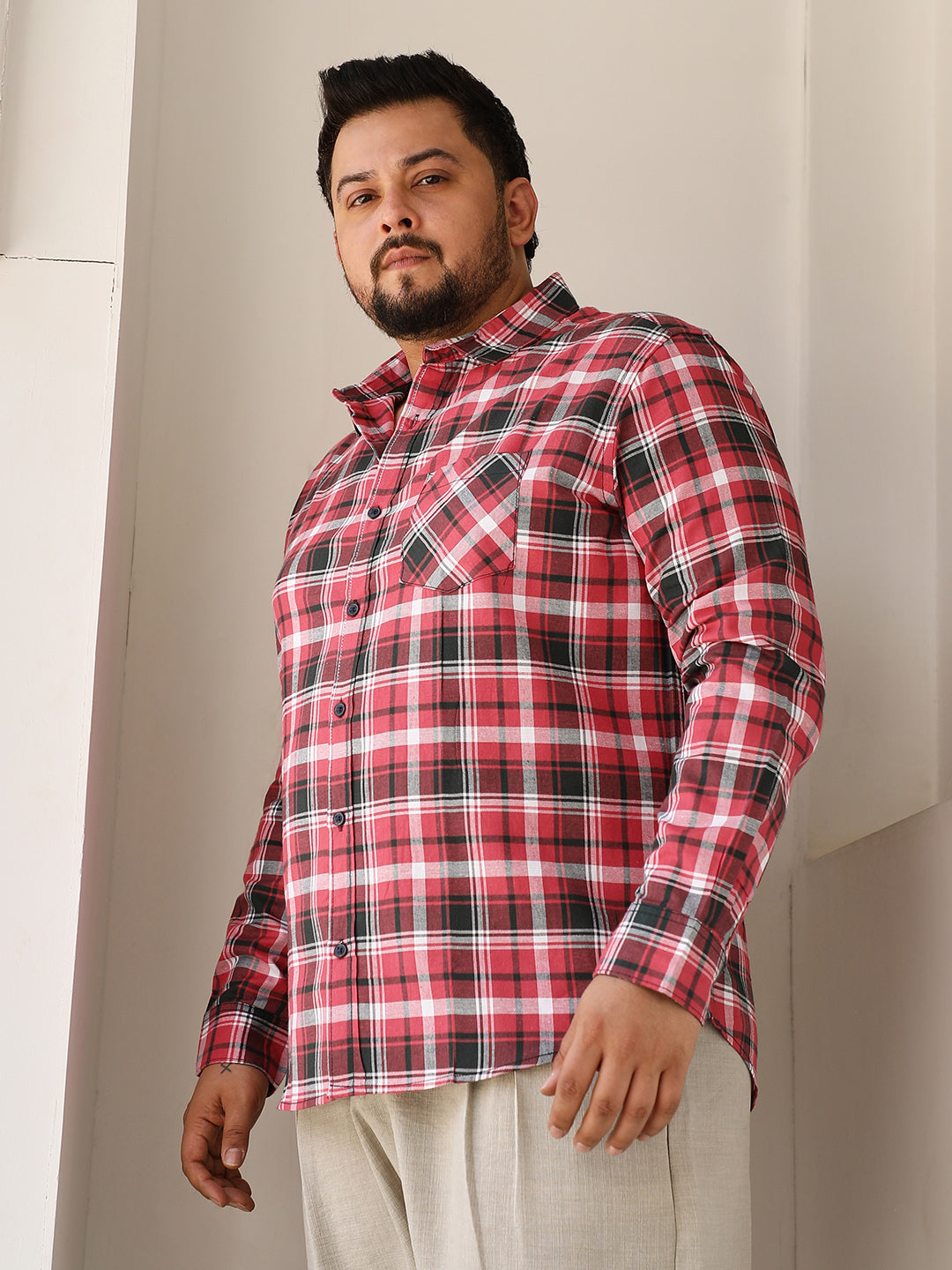 Tartan-Plaid Regular Shirt