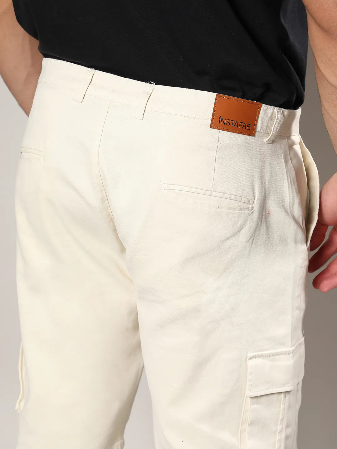 Pale Yellow Cargo Shorts