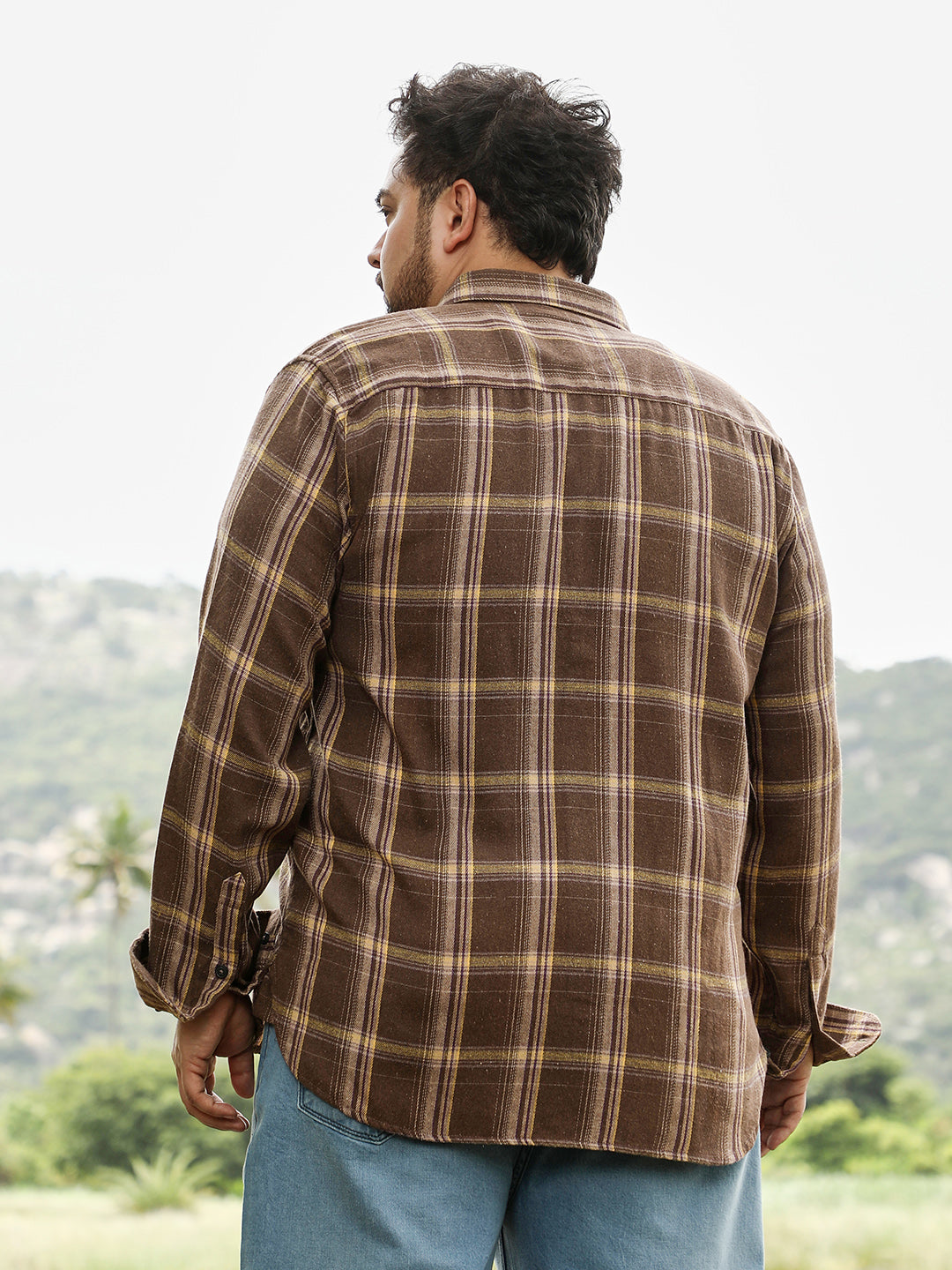 Button-Down Plaid Shirt