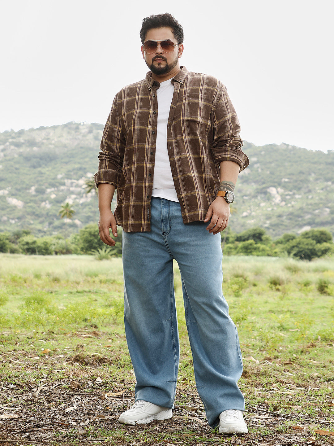 Button-Down Plaid Shirt
