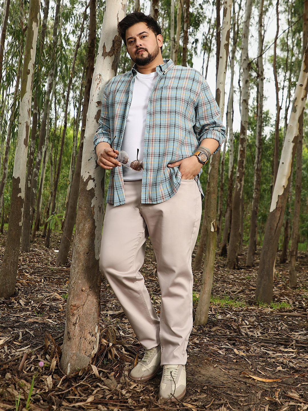 Button-Down Plaid Shirt