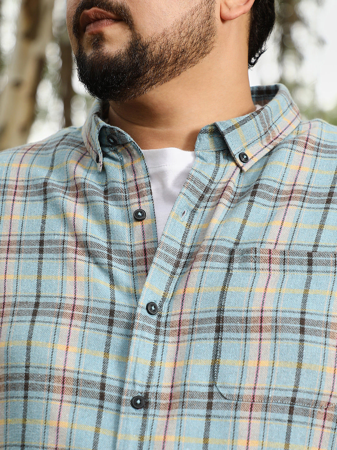 Button-Down Plaid Shirt