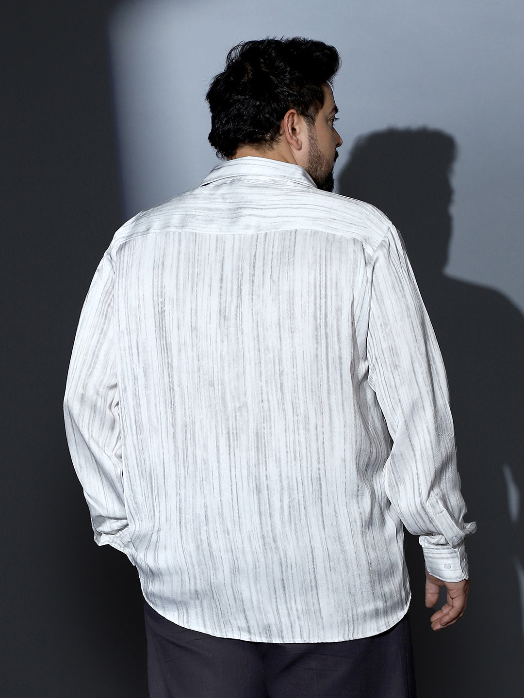 Grazed-Imprint Textured Shirt