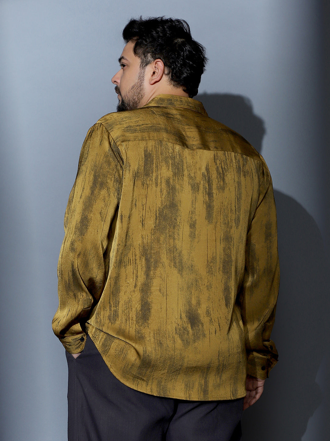 Gleaming-Grazed Satin Shirt