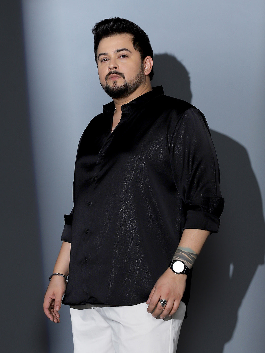 Axon-Jacquard Satin Shirt