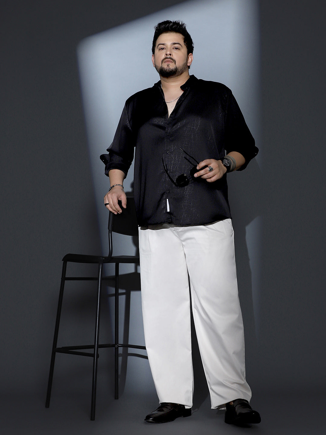 Axon-Jacquard Satin Shirt