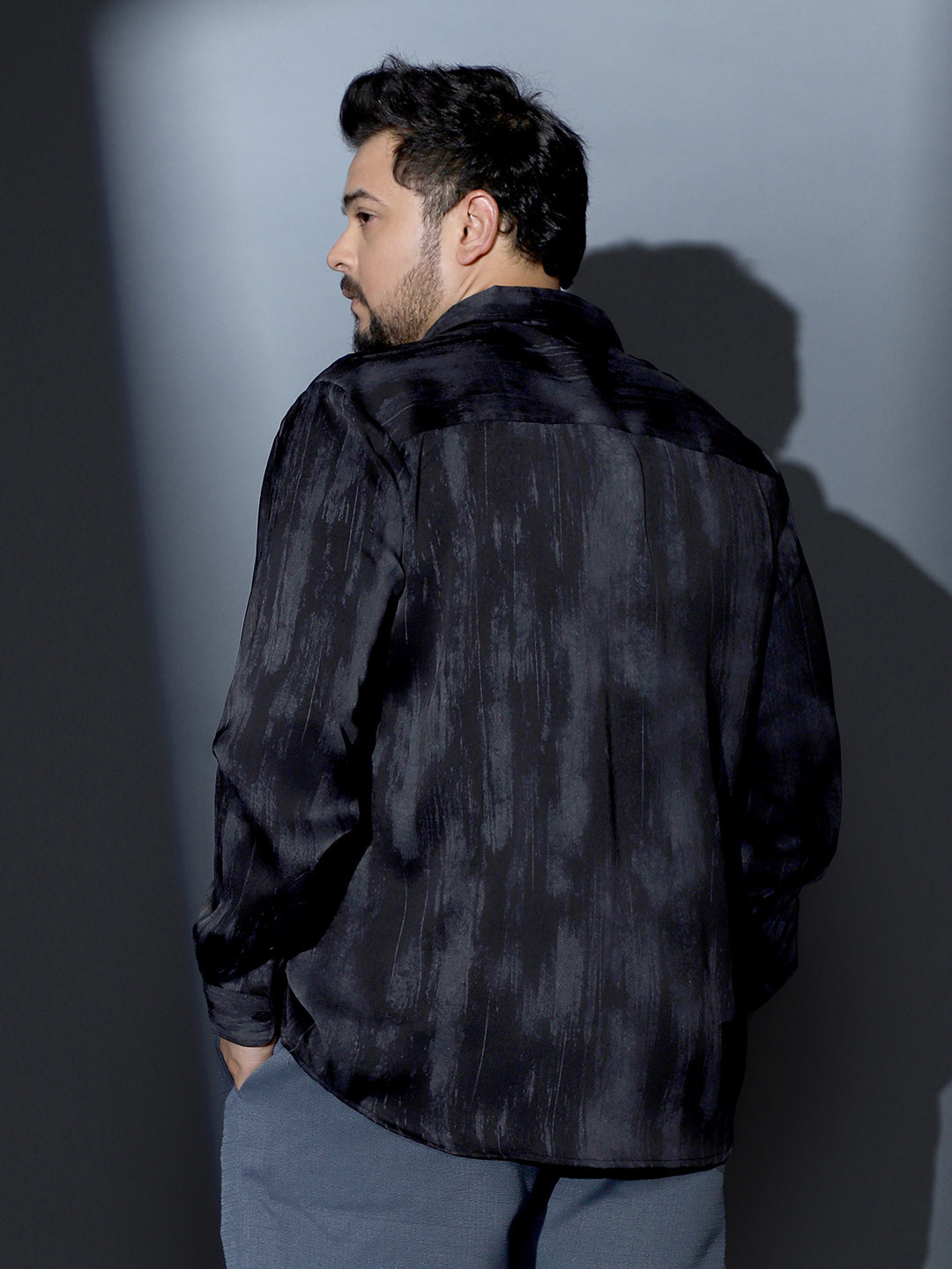 Gleaming-Grazed Satin Shirt