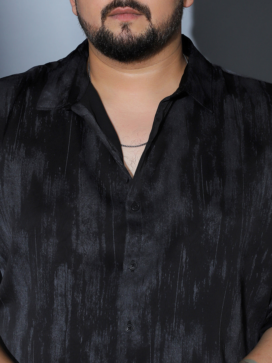 Gleaming-Grazed Satin Shirt