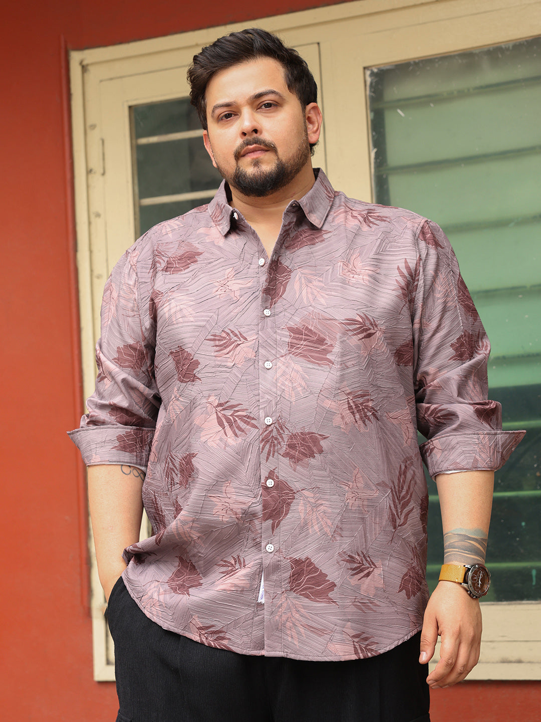Leaf-Imprint Foliage-Tactile Shirt