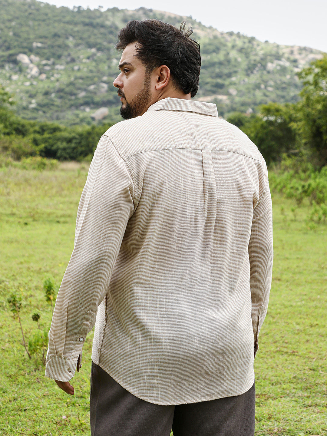 Candy-Stripe Jacquard Shirt