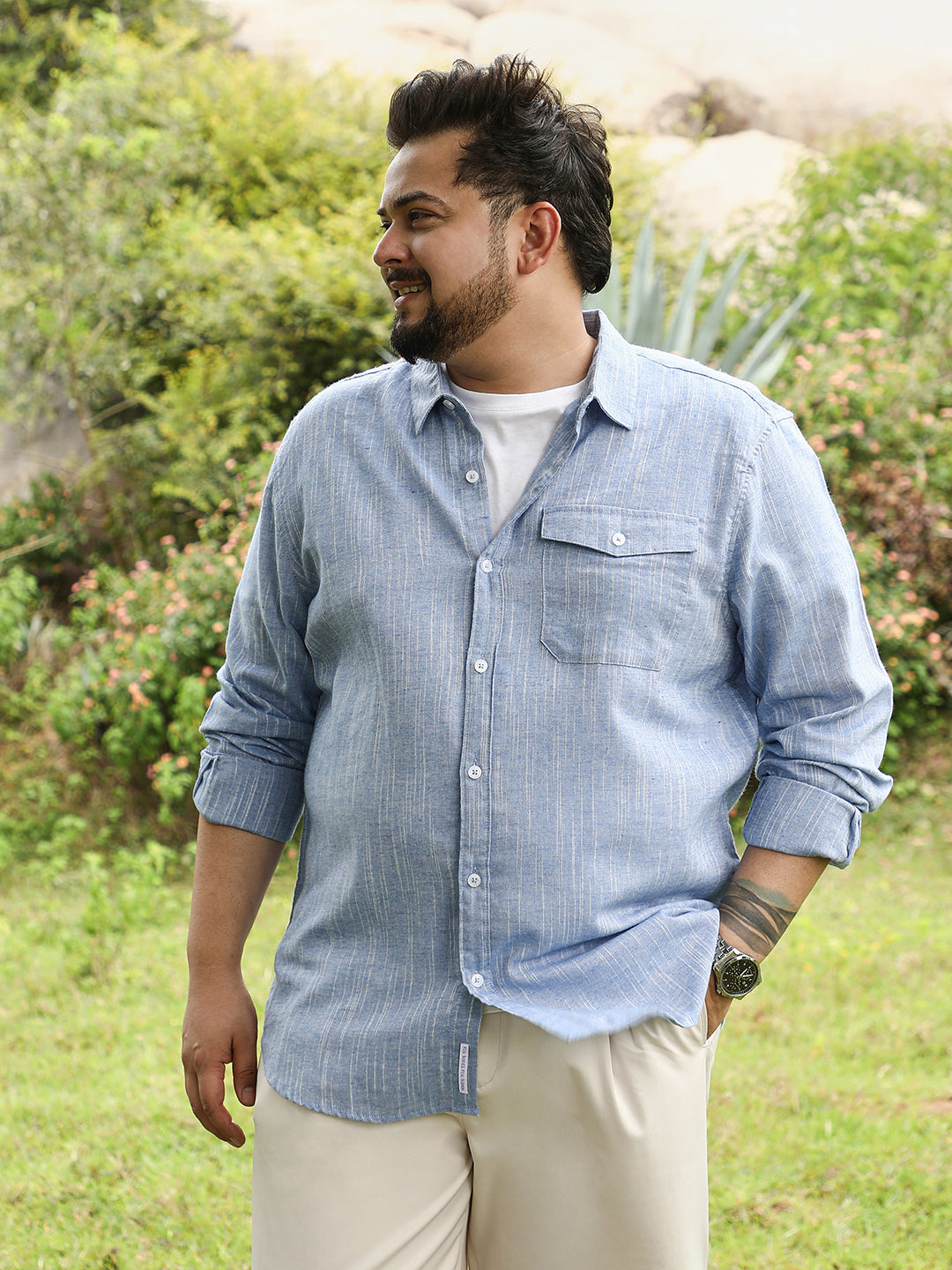 Thread-Jacquard Shirt