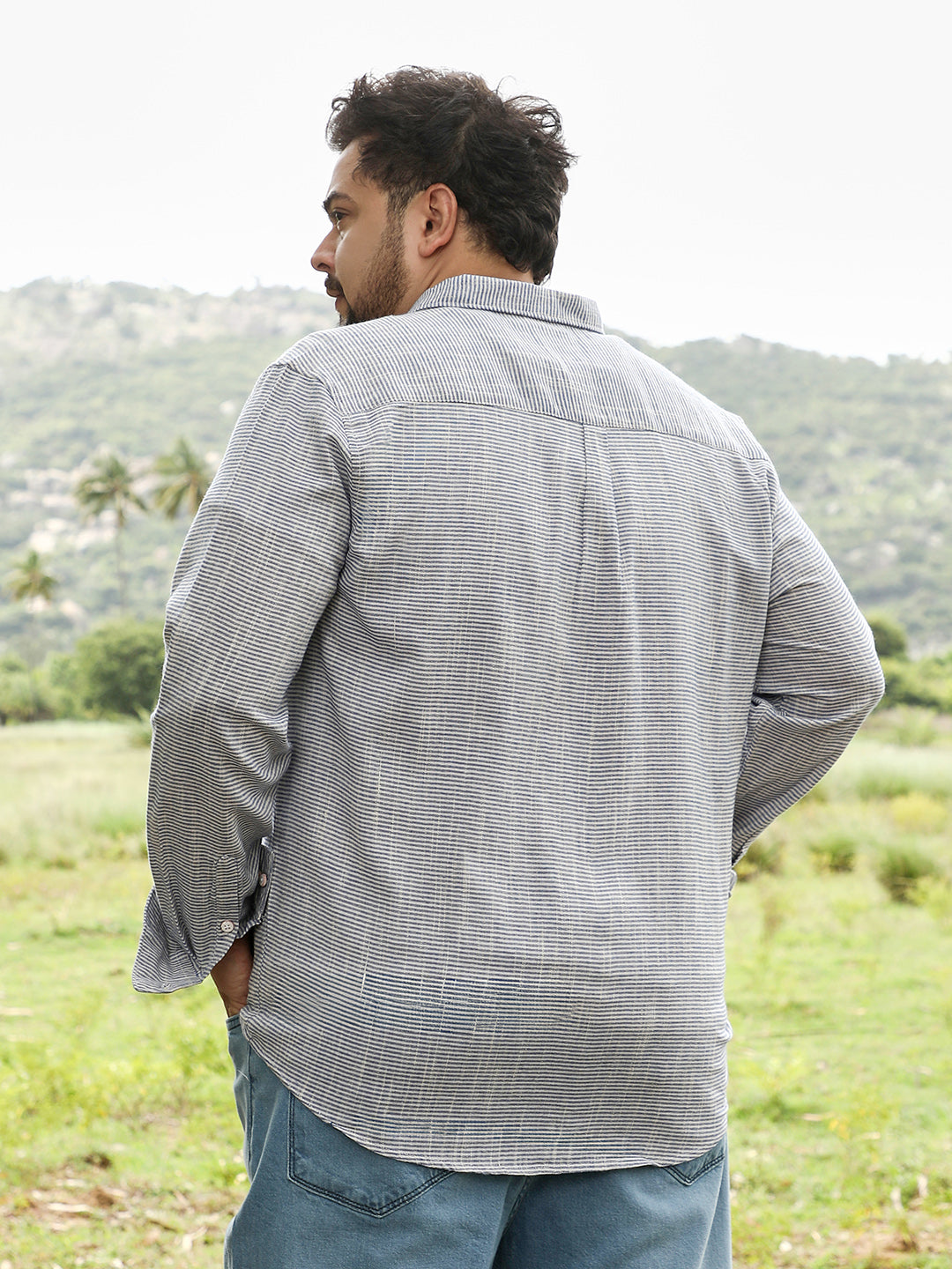 Candy-Stripe Jacquard Shirt
